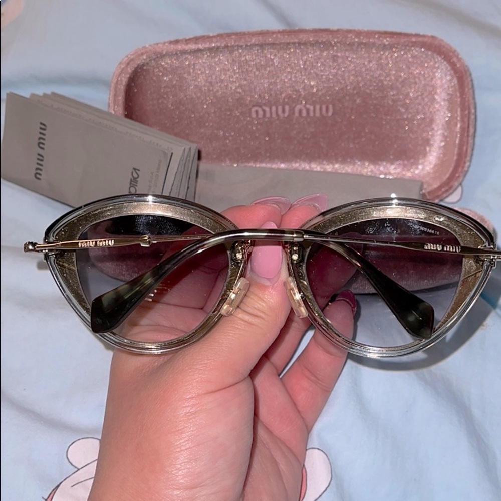 Authentic Miu Miu Sunglasses Green Frames 52mm - image 3